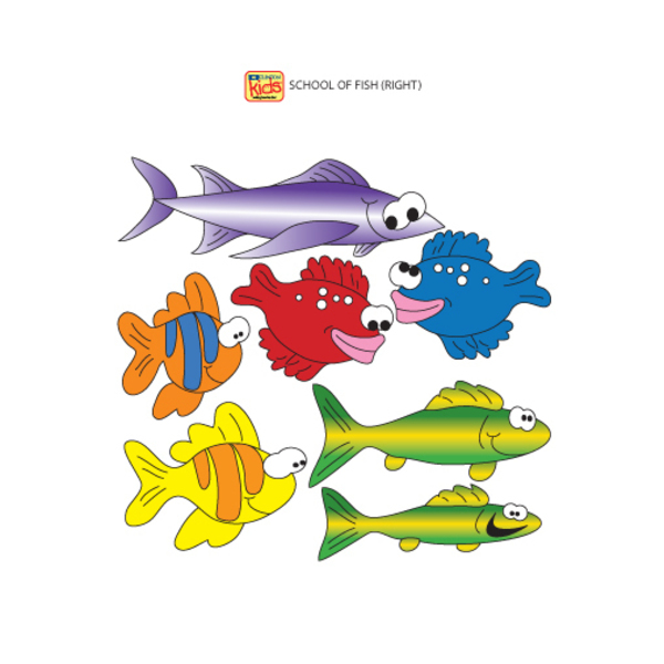 Clinton School of Fish (Right Facing) Wall Stickers 07-CC-R